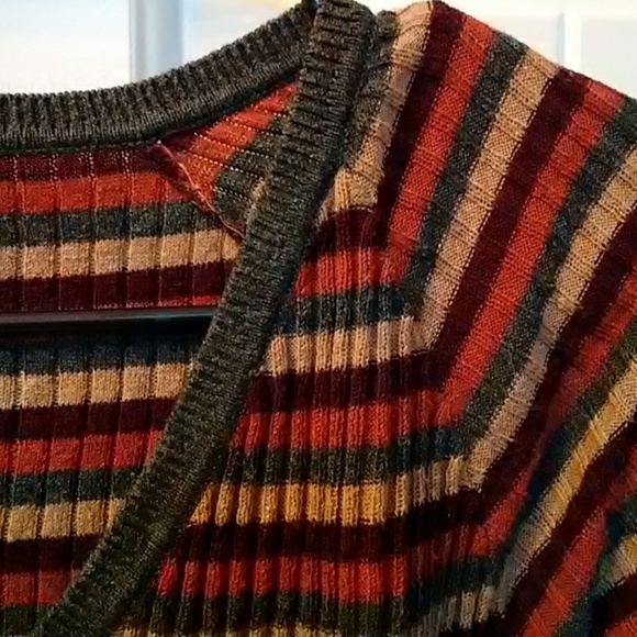 5 for $25 Striped V-neck Sweater - Picture 4 of 5